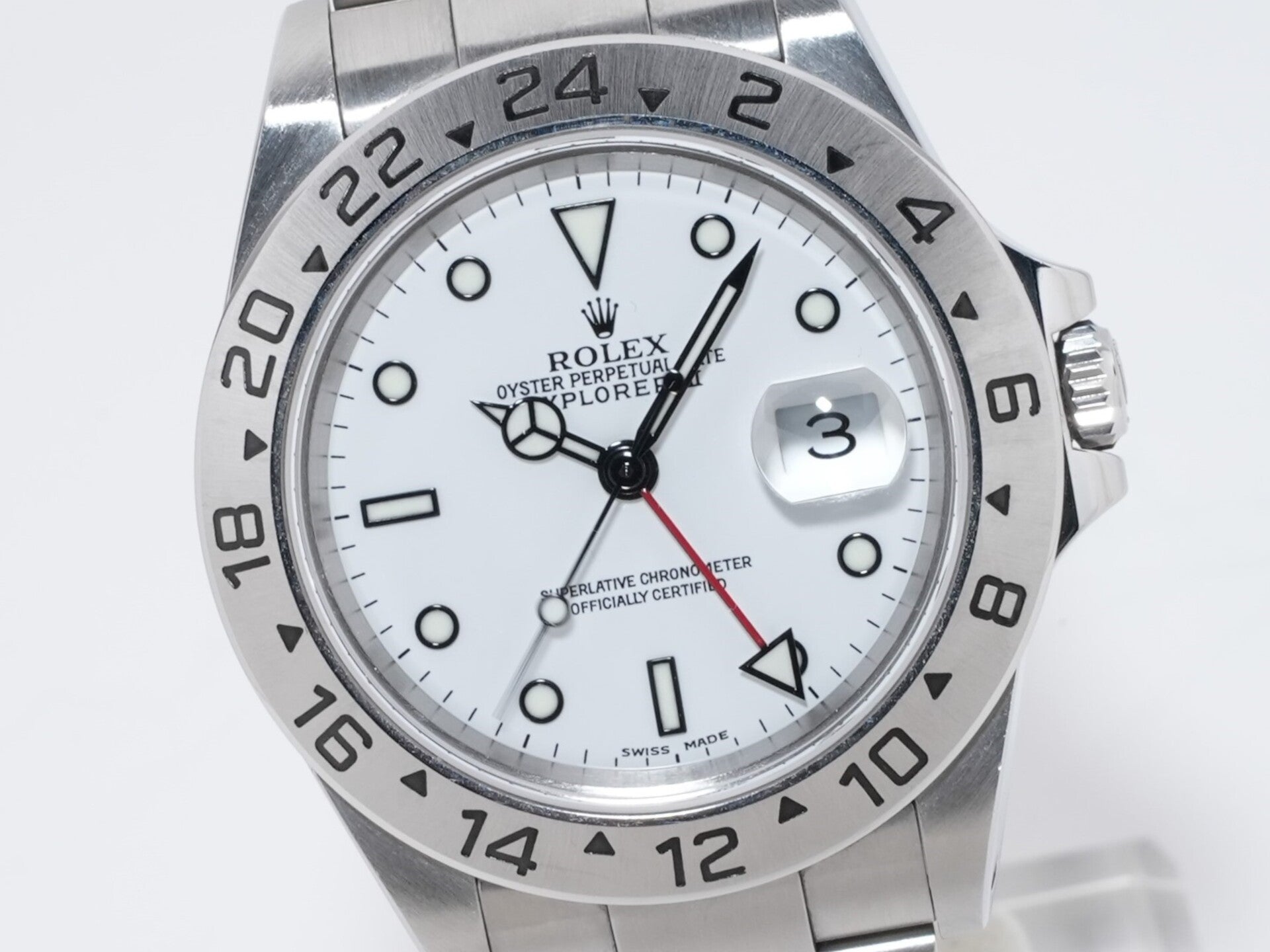 Rolex Explorer II Ref. 16570 Stainless Steel White Dial