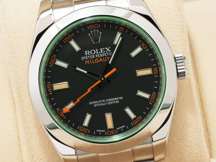ロレックス ミルガウス Ref.116400GV ステンレススチール ブラック文字盤