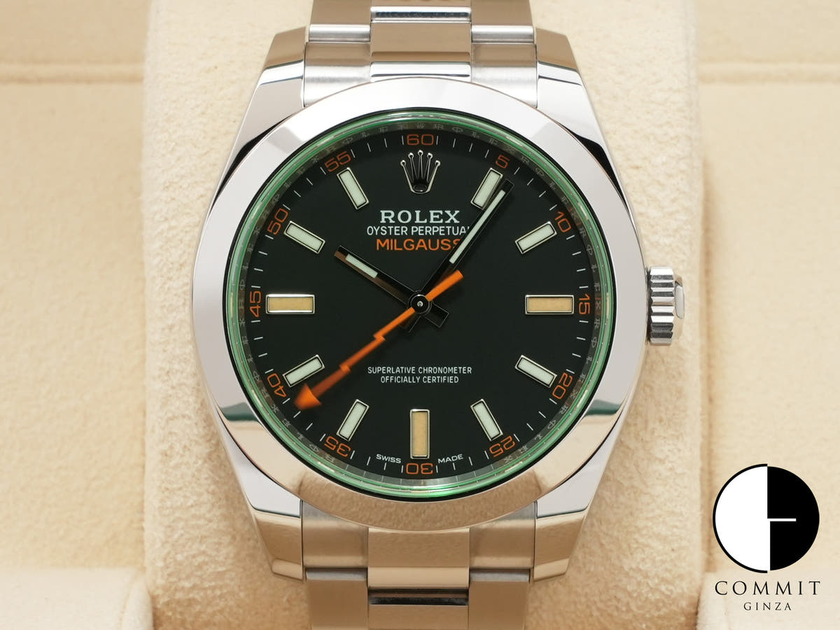 ロレックス ミルガウス Ref.116400GV ブラック文字盤 中古 4ja4f2rq