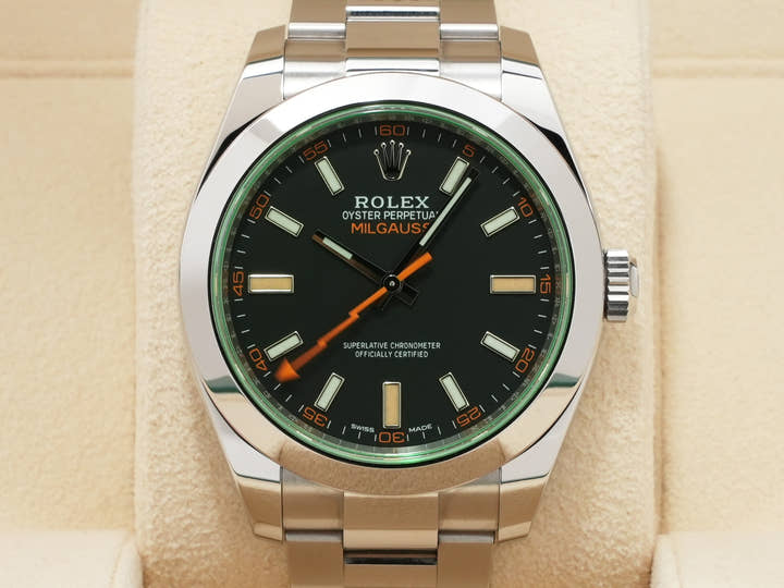 ロレックス ミルガウス Ref.116400GV ステンレススチール ブラック文字盤