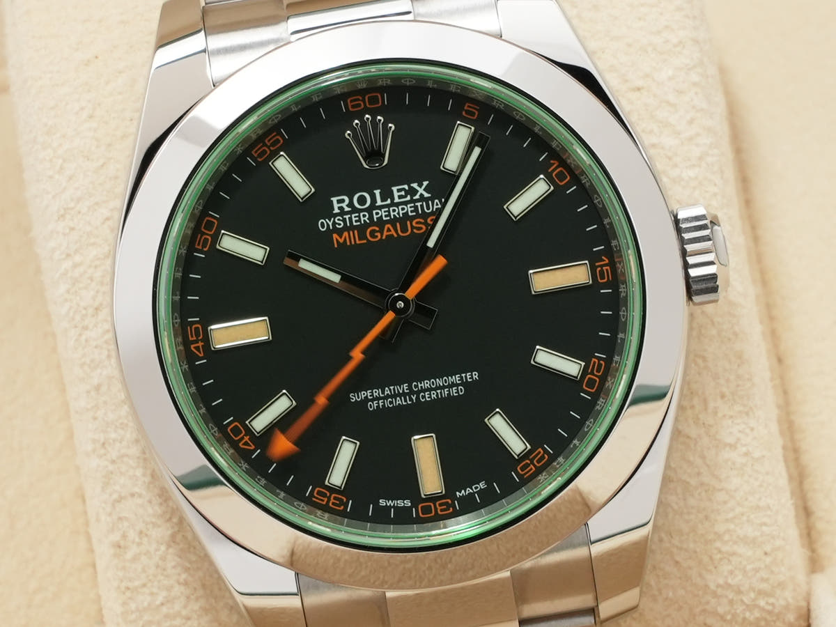 ロレックス ミルガウス Ref.116400GV ブラック文字盤 中古 4ja4f2rq