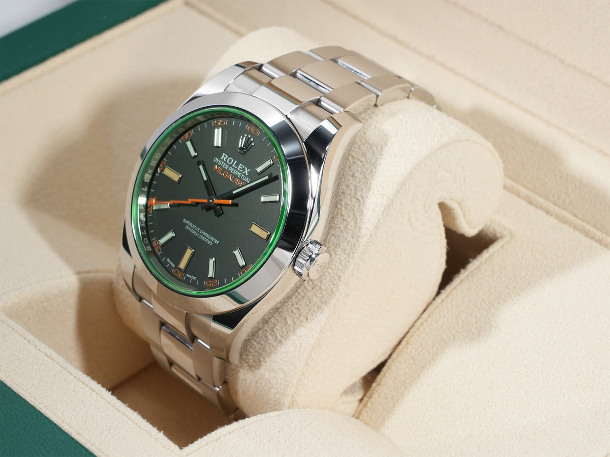 ロレックス ミルガウス Ref.116400GV ブラック文字盤 中古 4ja4f2rq