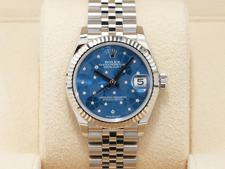 ロレックス デイトジャスト31 Ref.278274 ステンレススチール/ホワイトゴールド フローラルモチーフ文字盤 ジュビリーブレスレット