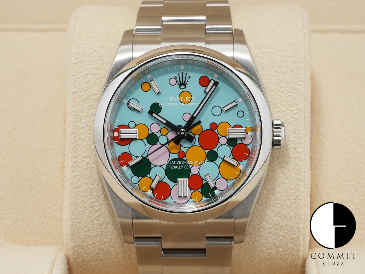 Rolex Oyster Perpetual 36 Ref. 126000 Stainless Steel with Celebration Motif Dial