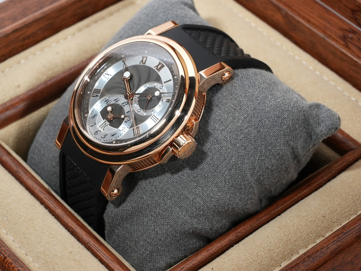 ブレゲ マリーン GMT Ref.5857BR/Z2/5ZU 18KRG グレー文字盤 中古 u8wjswu6