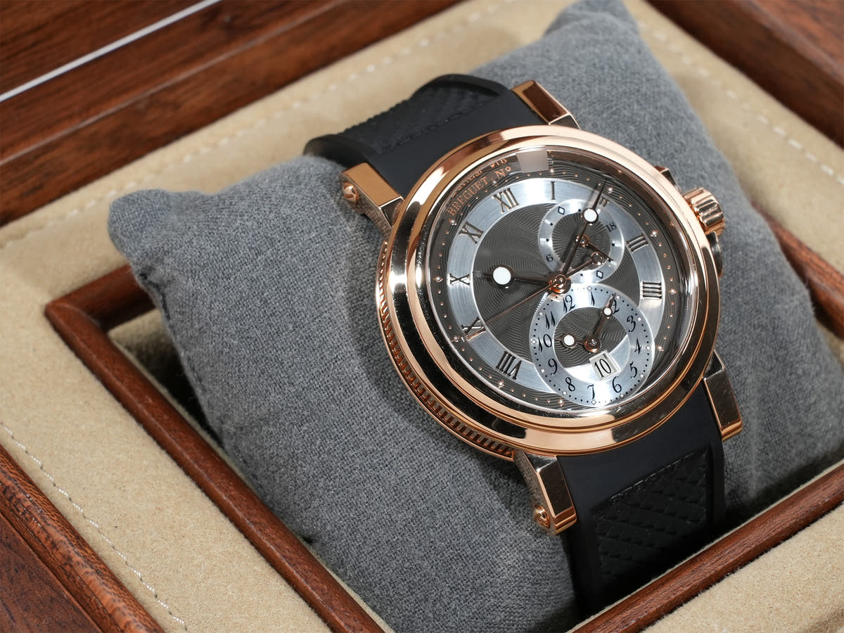 ブレゲ マリーン GMT Ref.5857BR/Z2/5ZU 18KRG グレー文字盤 中古 u8wjswu6