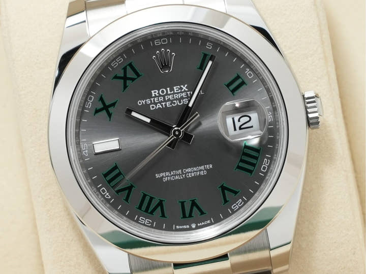 ロレックス デイトジャスト41 Ref.126300 ステンレススチール スレートローマン文字盤 オイスターブレスレット