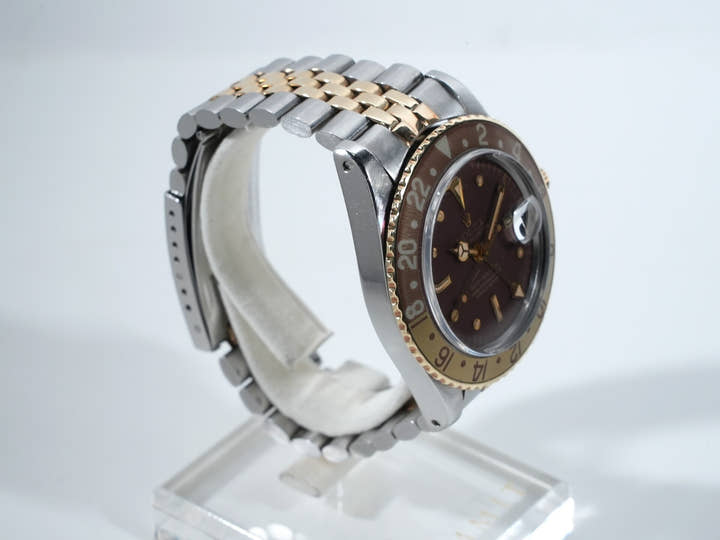 ロレックス GMTマスター Ref.1675/3 ステンレススチール/イエローゴールド ブラウン文字盤 ジュビリーブレスレット 中古 dao7k88v