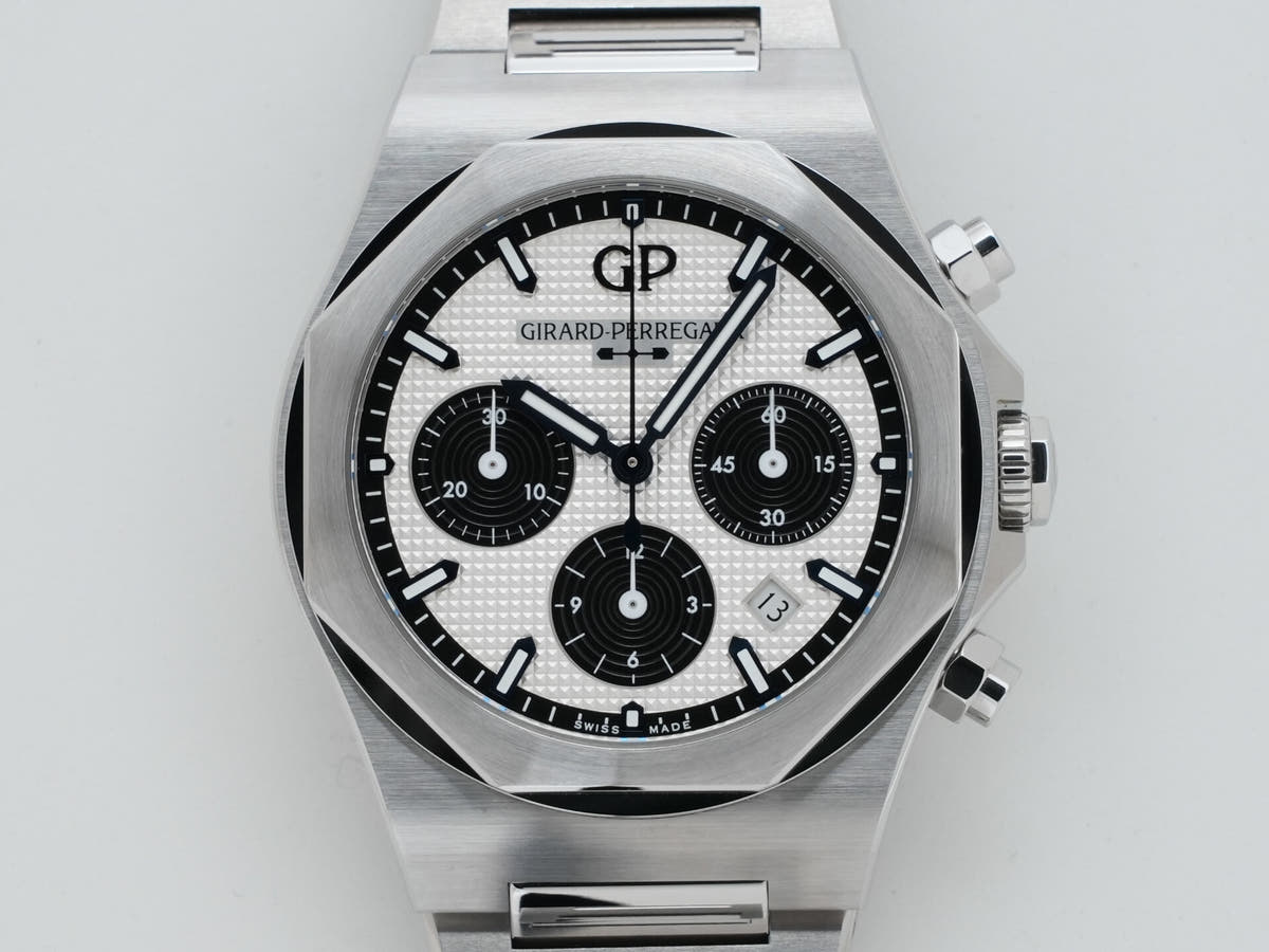 ジラールペルゴ ロレアート クロノグラフ Ref.81020-11-131-11A SS シルバー×ブラック文字盤 美中古 hb7gs8so