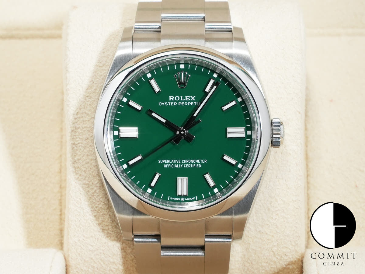 ロレックス オイスターパーペチュアル36 Ref.126000 ステンレススチール グリーン文字盤