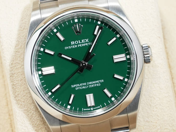ロレックス オイスターパーペチュアル36 Ref.126000 ステンレススチール グリーン文字盤