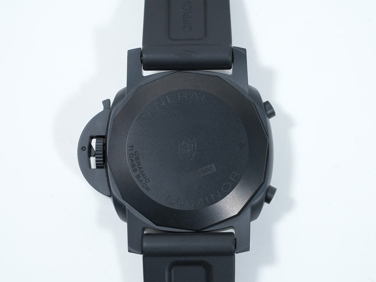パネライ ルミノール クロノグラフ フライバック セラミカ Ref.PAM01298 CE ブラック文字盤 美品 whbdmbg3