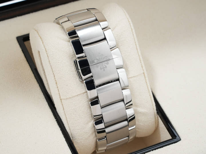 パテックフィリップ アニュアルカレンダー クロノグラフ Ref.5905/1A-001 ステンレススチール オリーブグリーン ソレイユ文字盤
