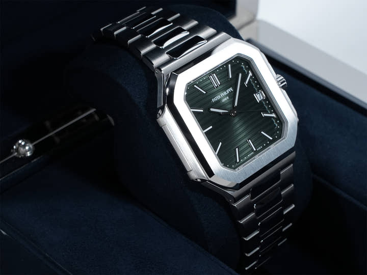 パテックフィリップ キュビタス Ref.5821/1A-001 ステンレススチール グリーン文字盤