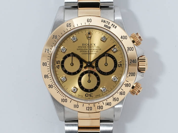Rolex Daytona El Primero Ref. 16523G Stainless Steel/Yellow Gold Champagne Dial with 8 Diamond Hour Markers