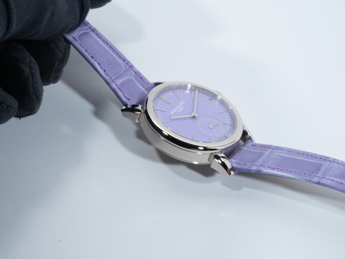 パテックフィリップ カラトラバ グランド エキシビジョン 東京2023 Ref.6127G-010/7127G-010 18KWG ラックライトブルー(スカイブルー) ライラックトーン(パープル)文字盤 美品 fghzoazp
