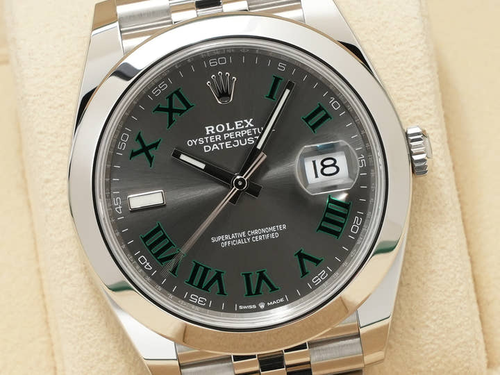 ロレックス デイトジャスト41 Ref.126300 ステンレススチール スレートローマン文字盤 ジュビリーブレスレット 未使用 ej4fukj4