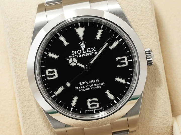 ロレックス エクスプローラーI Ref.214270 ステンレススチール ブラック文字盤
