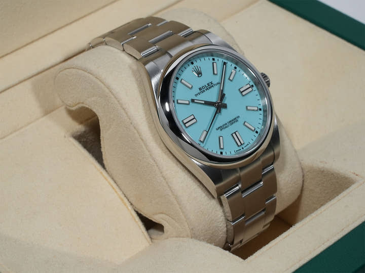 Rolex Oyster Perpetual 41 Ref. 124300 Stainless Steel Turquoise Dial