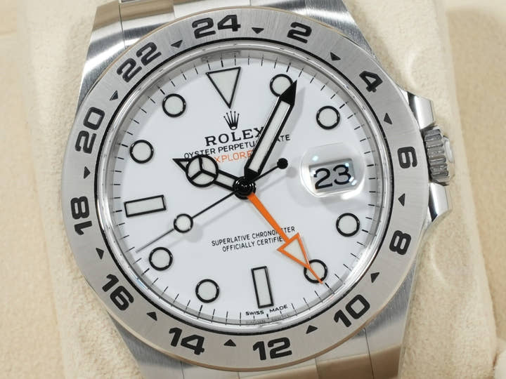 ロレックス エクスプローラーII Ref.216570 ステンレススチール ホワイト文字盤