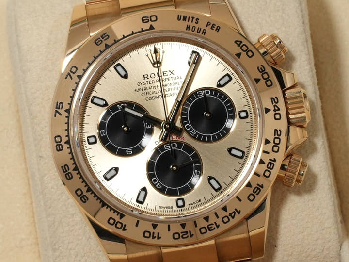 Rolex Daytona Ref. 116508 Yellow Gold Champagne x Black Dial