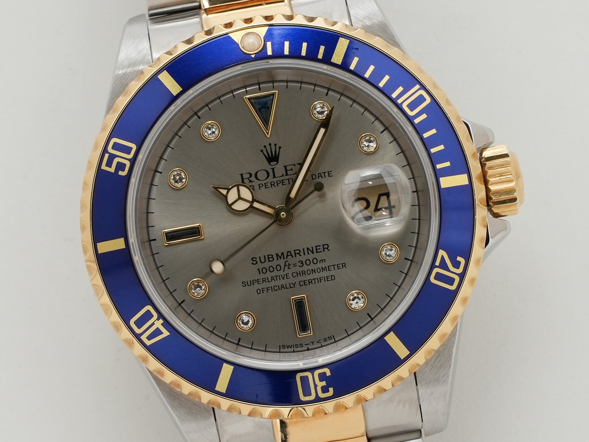 ロレックス サブマリーナー デイト Ref.16613SG グレー文字盤 中古 sx2g3rr4