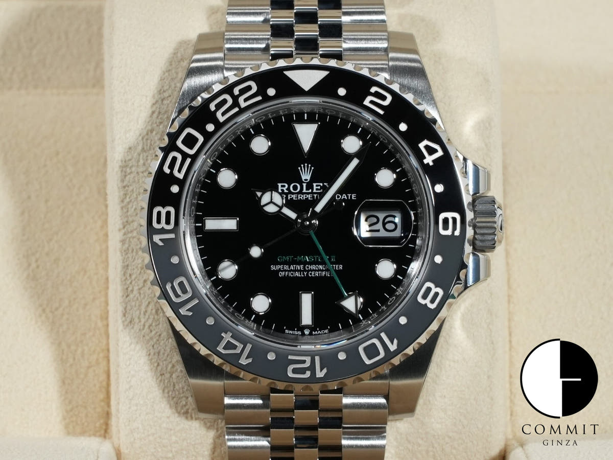 ロレックス GMTマスターII Ref.126710GRNR ステンレススチール ブラック文字盤 ジュビリーブレスレット