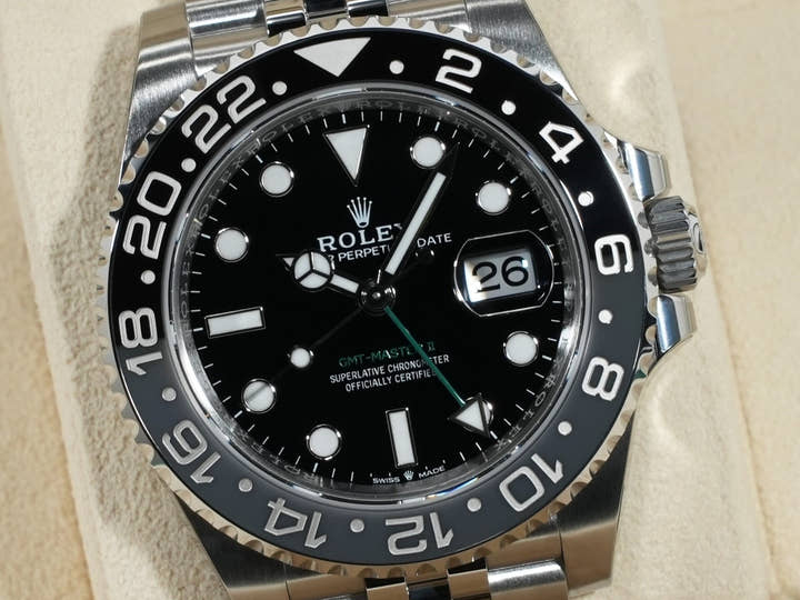 ロレックス GMTマスターII Ref.126710GRNR ステンレススチール ブラック文字盤 ジュビリーブレスレット