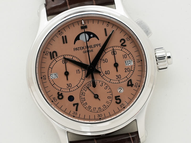 パテックフィリップ パーペチュアルカレンダー シングルプッシュボタン スプリットセコンド クロノグラフ Ref.5372P-010 PT ローズゴールド文字盤 未使用 n22ufv3a