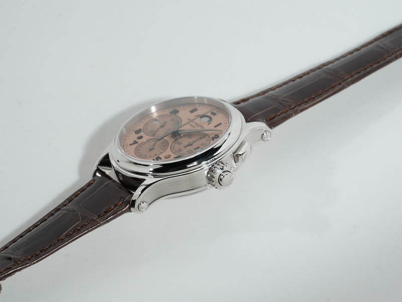 パテックフィリップ パーペチュアルカレンダー シングルプッシュボタン スプリットセコンド クロノグラフ Ref.5372P-010 PT ローズゴールド文字盤 未使用 n22ufv3a