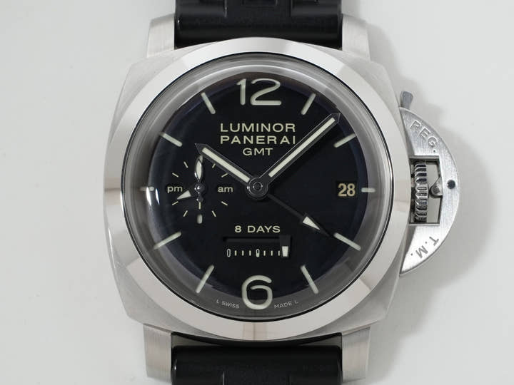 パネライ ルミノール 1950 8DAYS GMT Ref.PAM00233 ブラック文字盤 中古 e85ck5j9
