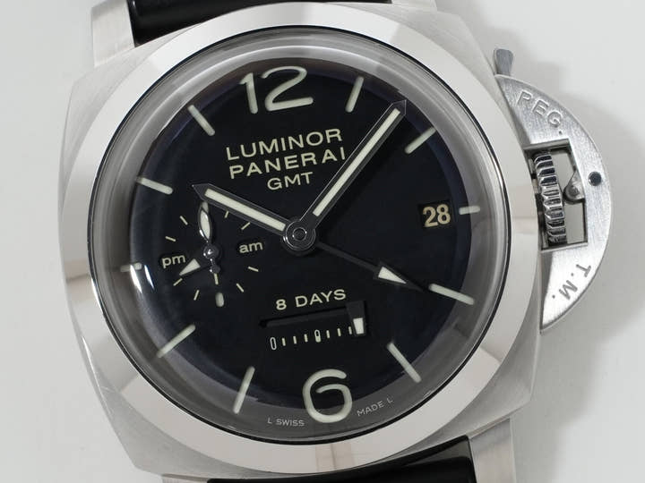パネライ ルミノール 1950 8DAYS GMT Ref.PAM00233 ブラック文字盤 中古 e85ck5j9