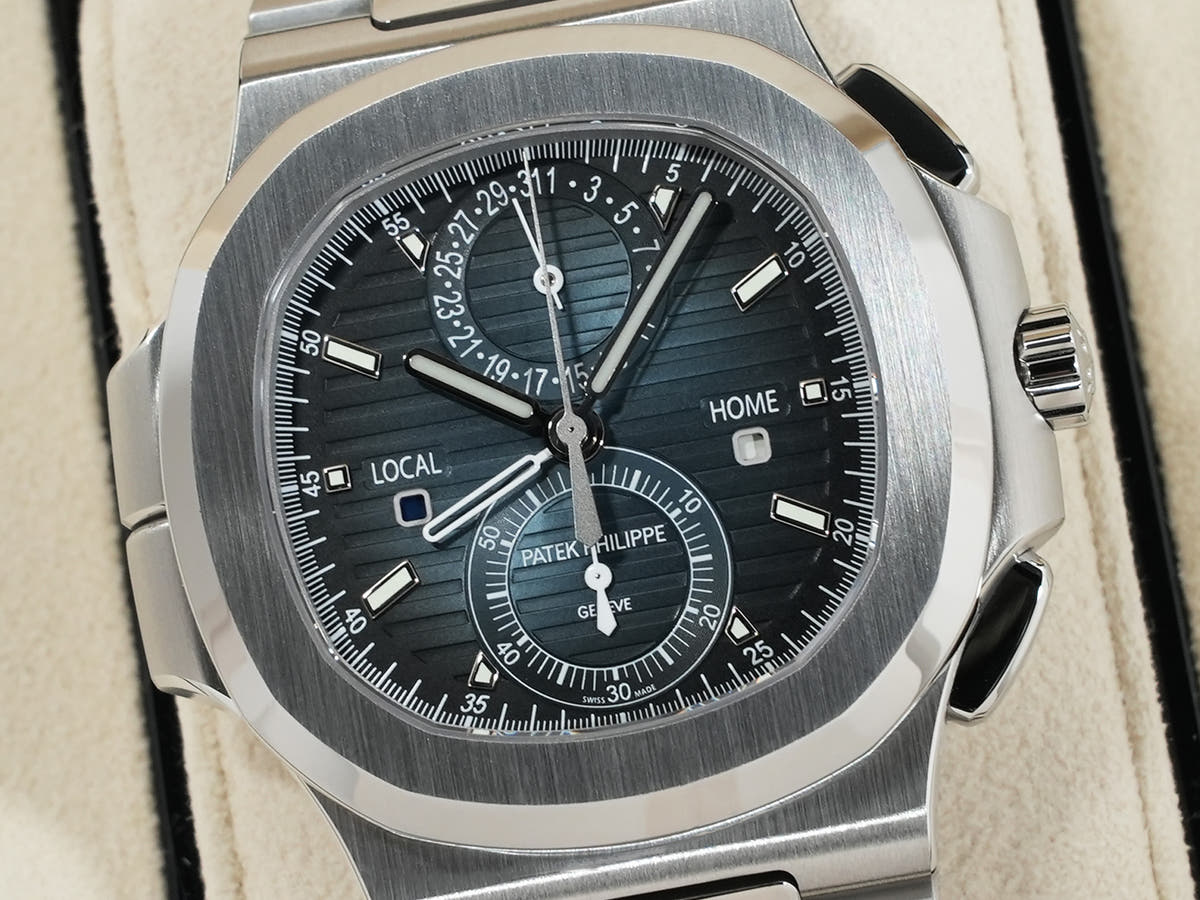 パテックフィリップ ノーチラス トラベルタイム クロノグラフ Ref.5990/1A-011 ブルーソレイユ文字盤 未使用 m9pz5qu7