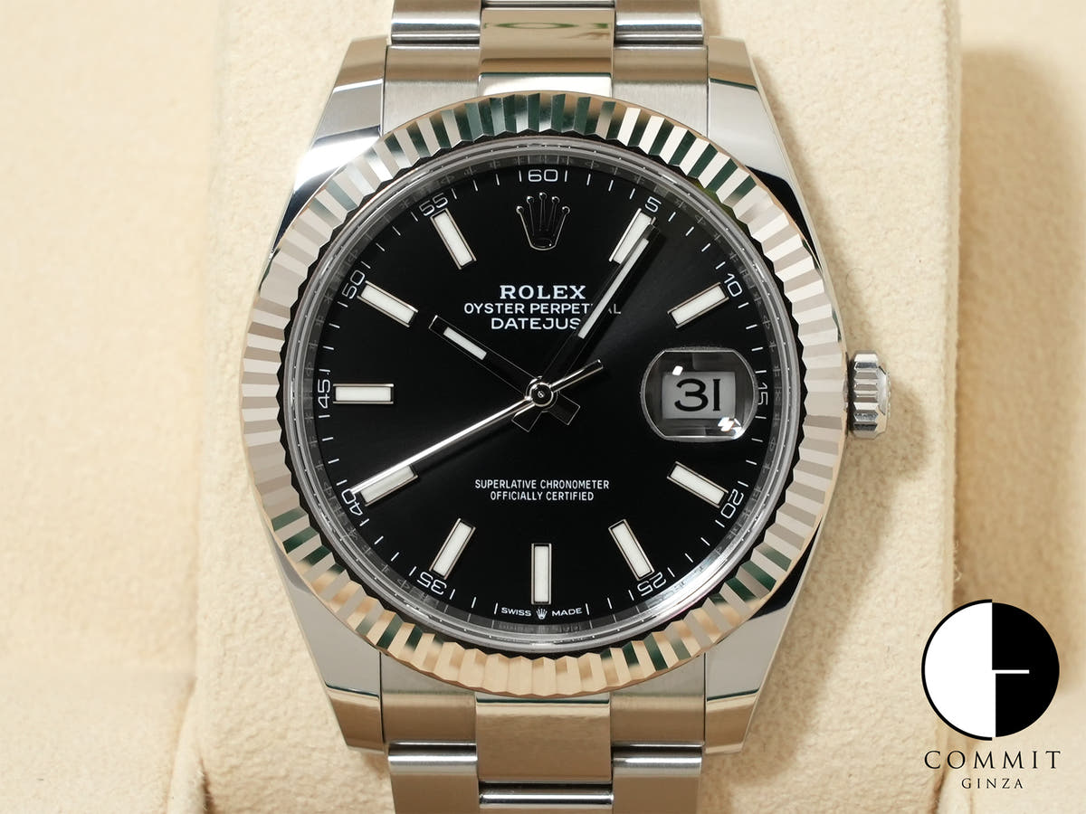 Rolex Datejust 41 Ref.126334 SS/WG Black Dial Oyster Bracelet Used atuweo4i