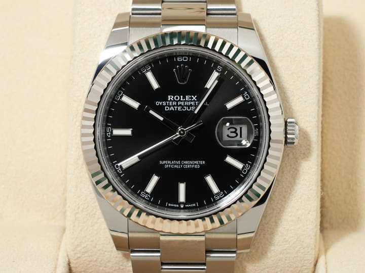 Rolex Datejust 41 Ref. 126334 Stainless Steel/White Gold Black Dial Oyster Bracelet