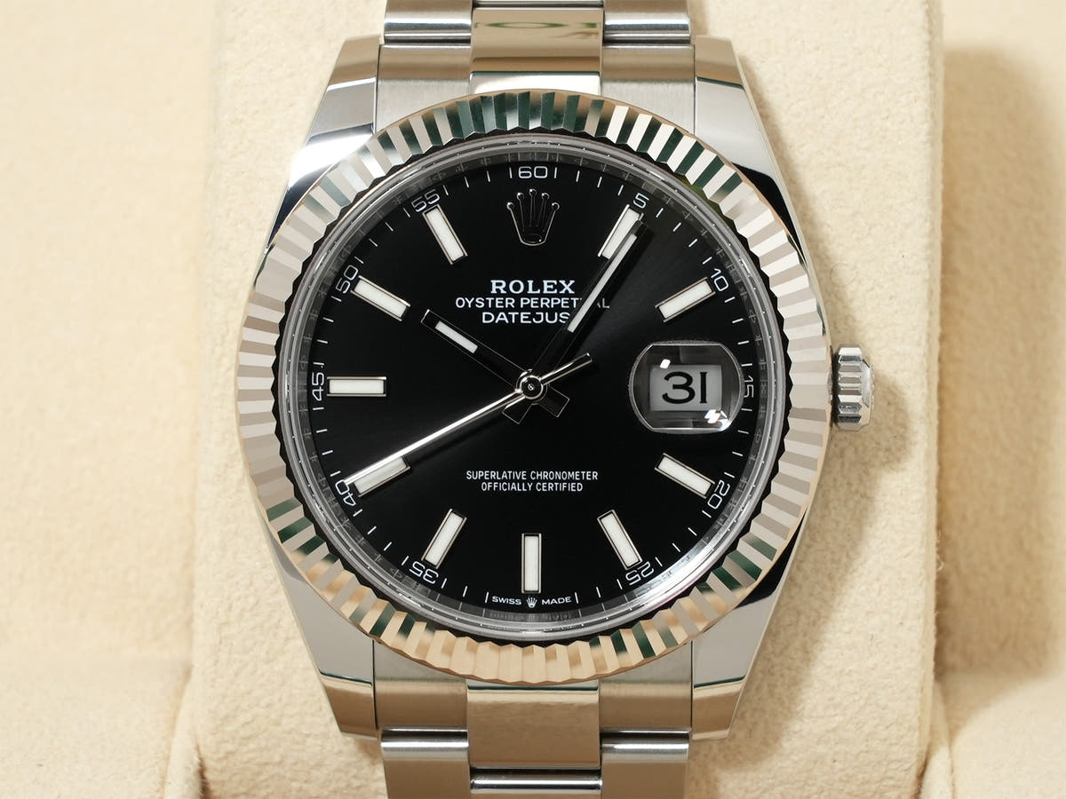 Rolex Datejust 41 Ref.126334 SS/WG Black Dial Oyster Bracelet Used atuweo4i