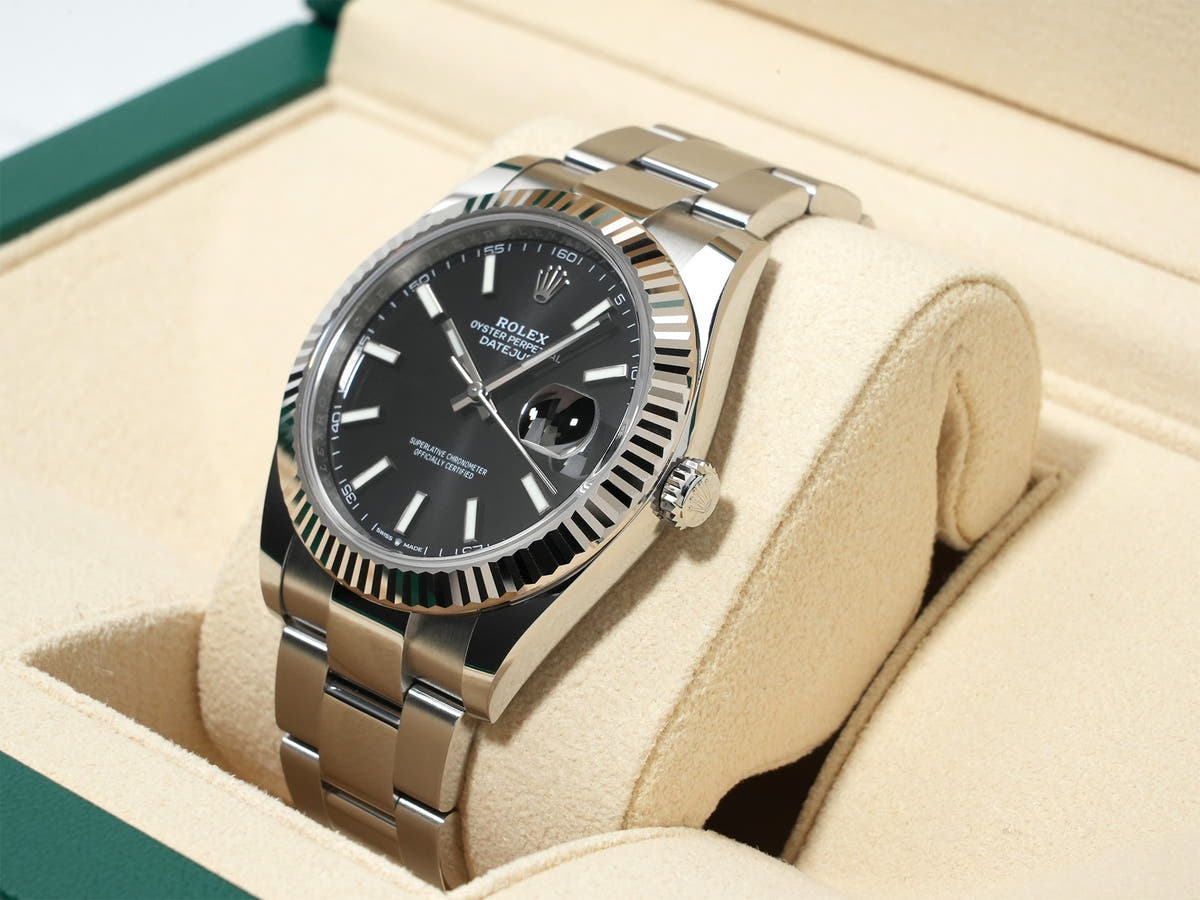Rolex Datejust 41 Ref.126334 SS/WG Black Dial Oyster Bracelet Used atuweo4i