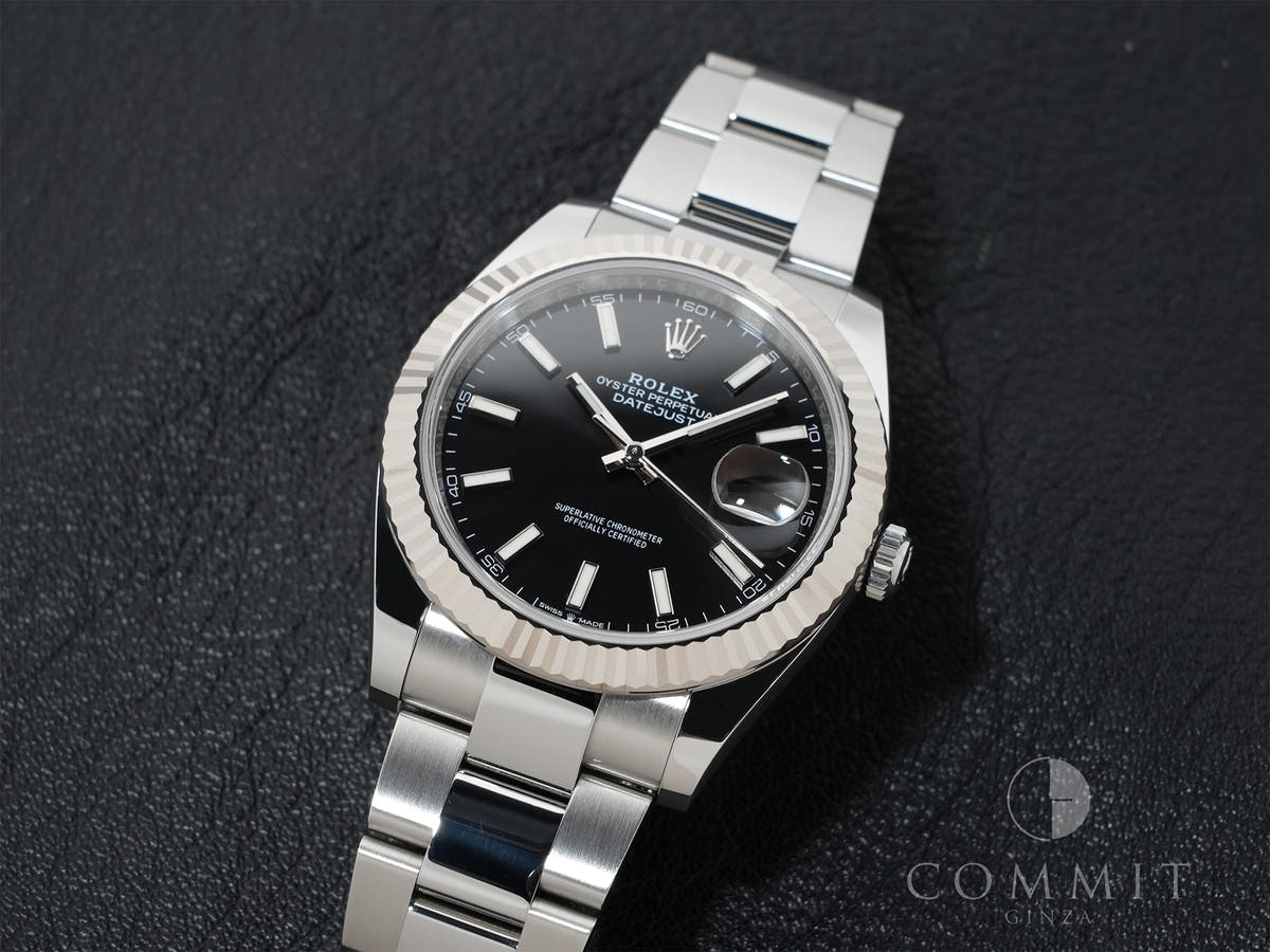Rolex Datejust 41 Ref.126334 SS/WG Black Dial Oyster Bracelet Used atuweo4i