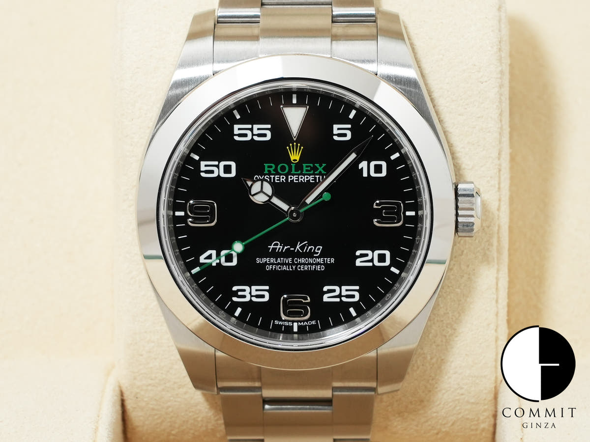 ロレックス エアキング Ref.116900 SS ブラック文字盤 美中古 xm3iydt7