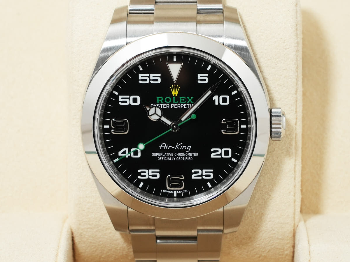 ロレックス エアキング Ref.116900 SS ブラック文字盤 美中古 xm3iydt7