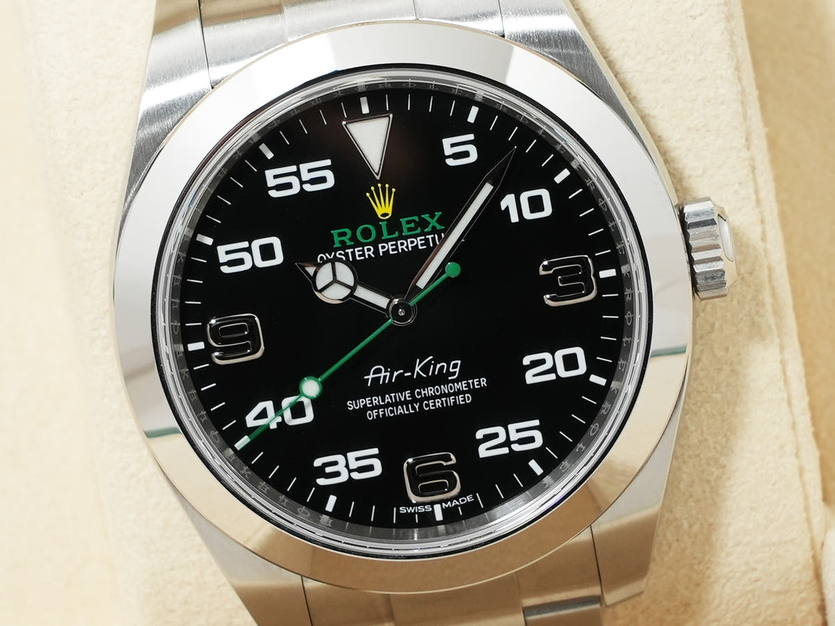 ロレックス エアキング Ref.116900 SS ブラック文字盤 美中古 xm3iydt7