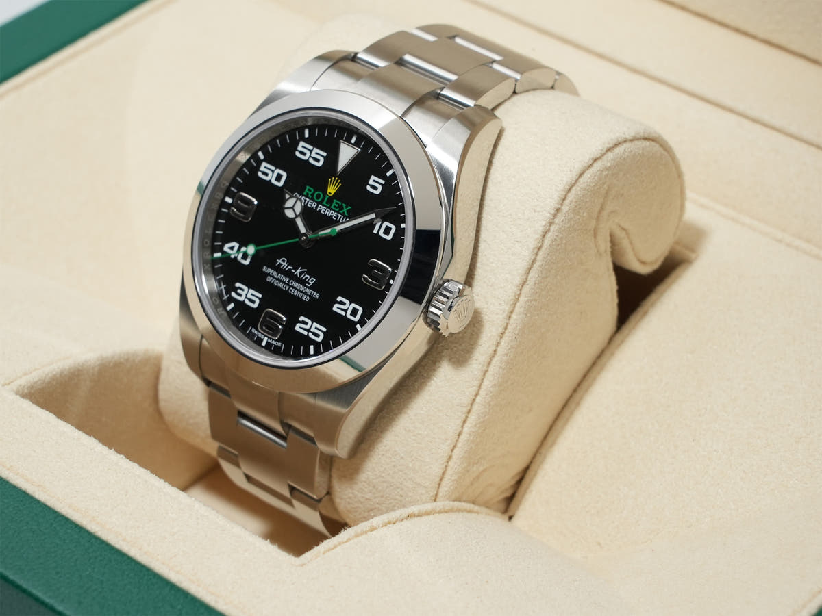 ロレックス エアキング Ref.116900 SS ブラック文字盤 美中古 xm3iydt7