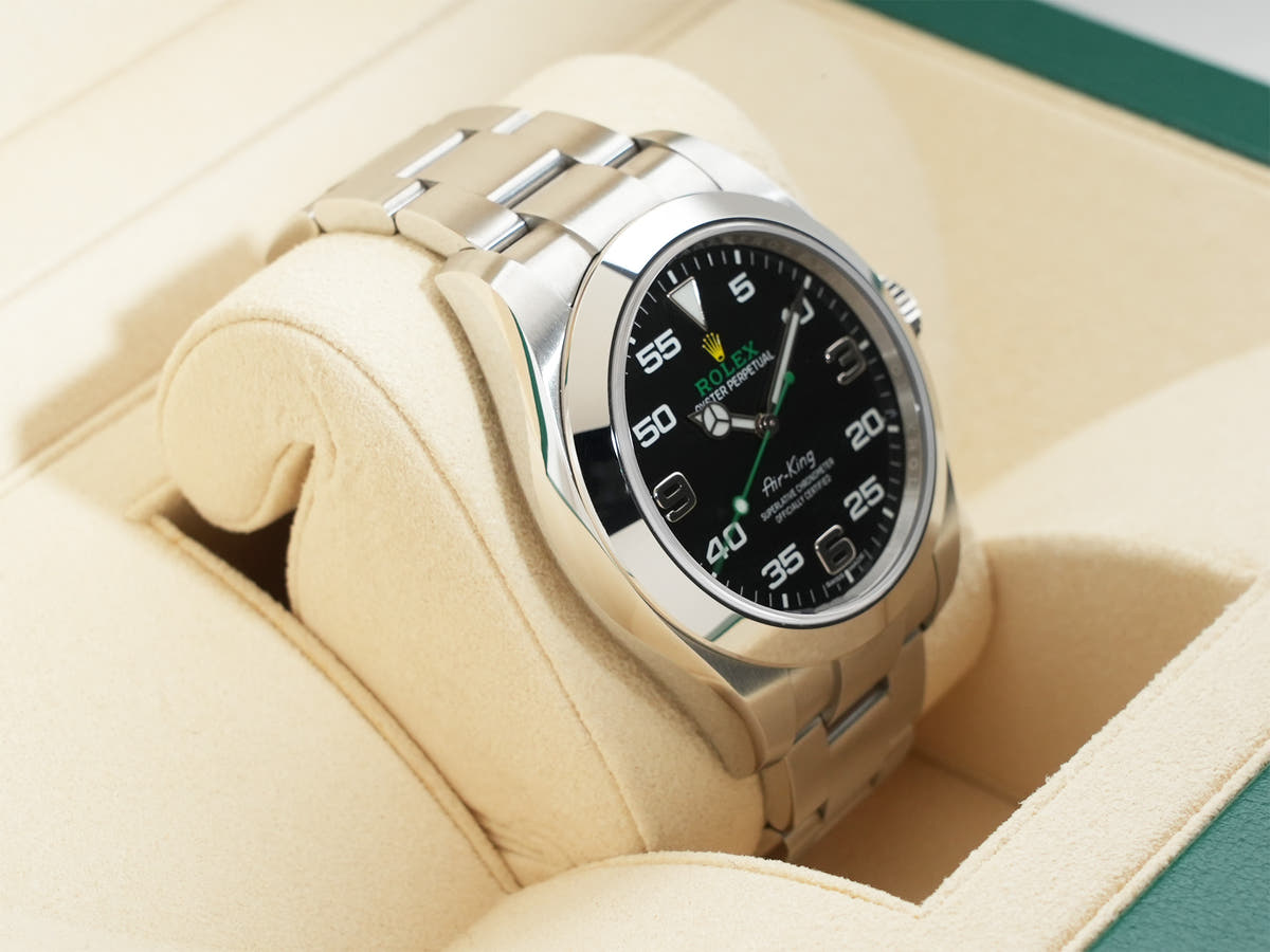 ロレックス エアキング Ref.116900 SS ブラック文字盤 美中古 xm3iydt7