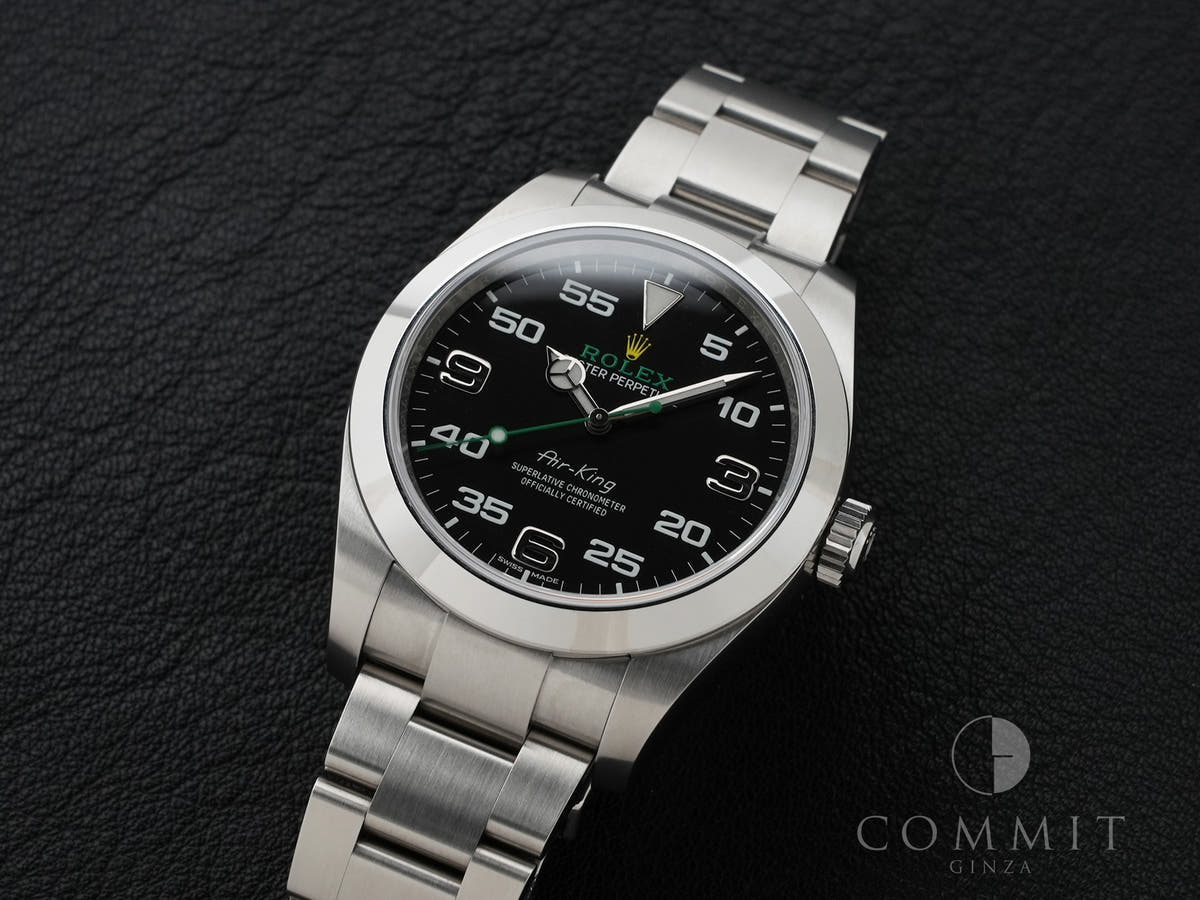 ロレックス エアキング Ref.116900 SS ブラック文字盤 美中古 xm3iydt7