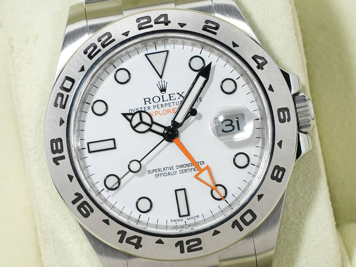 ロレックス エクスプローラーII Ref.216570 ステンレススチール ホワイト文字盤