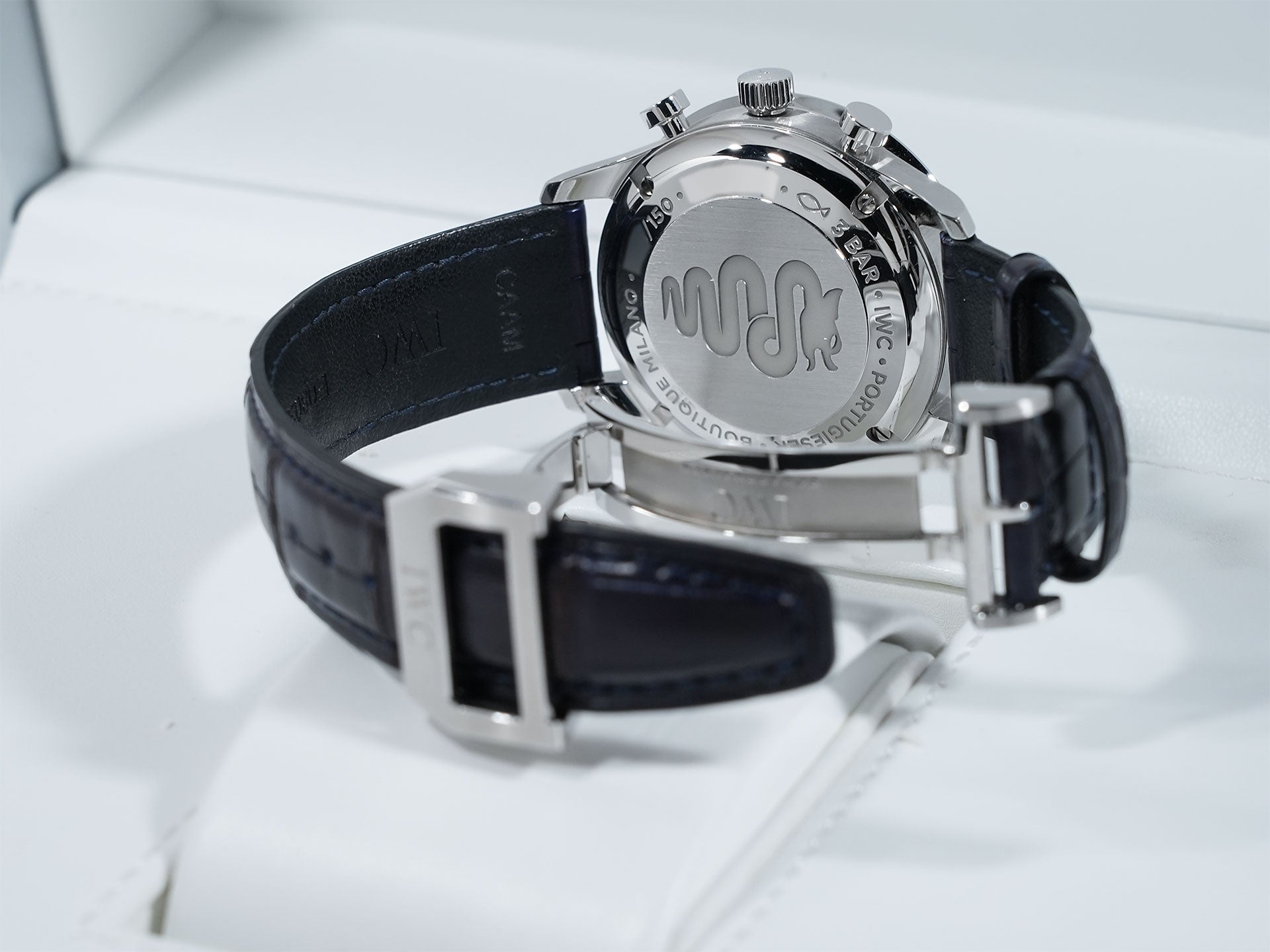 IWC ポルトギーゼ クロノグラフ ラトラパンテ ブティック ミラノ Ref.IW371222 SS ブルー文字盤