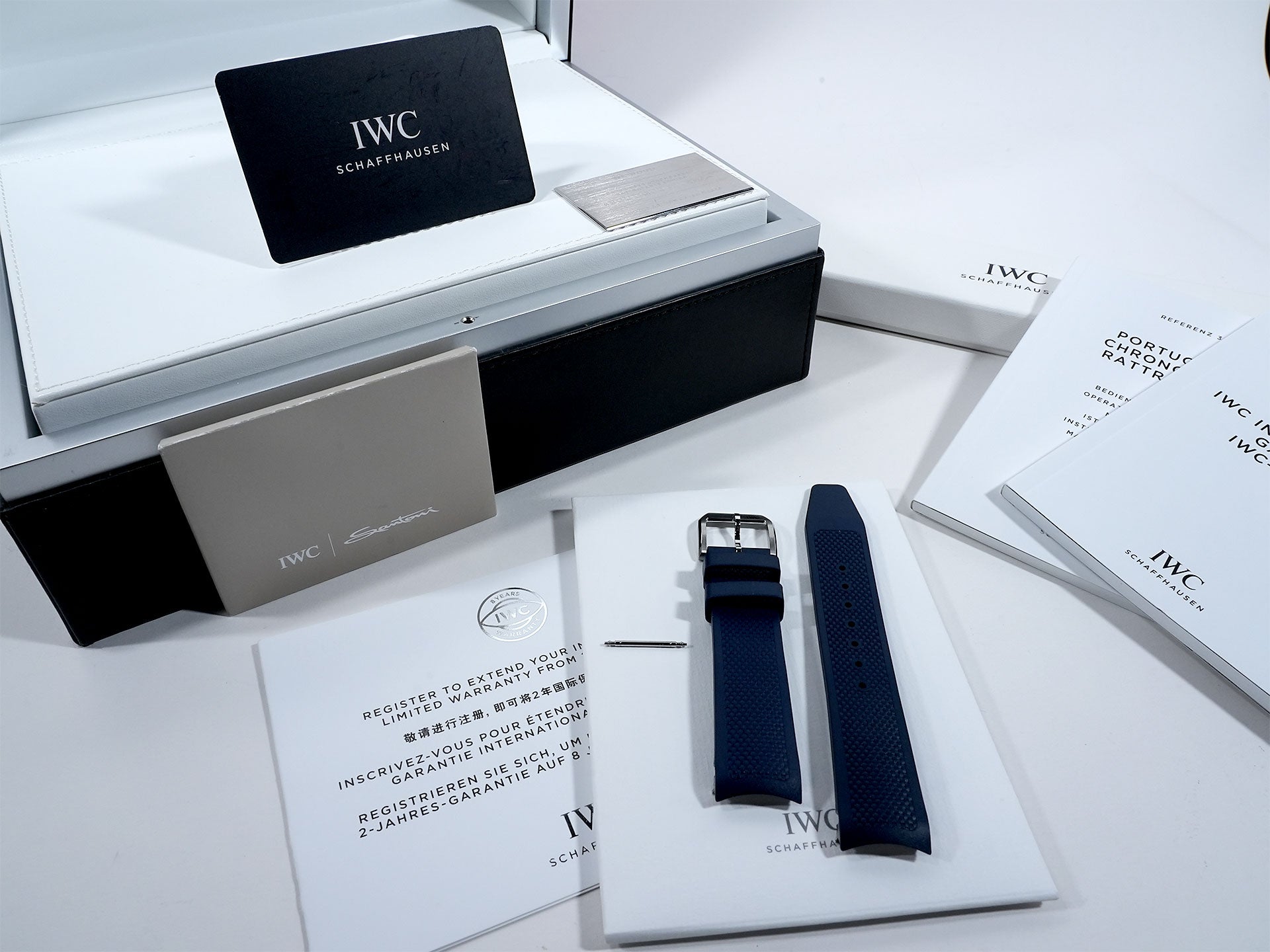 IWC ポルトギーゼ クロノグラフ ラトラパンテ ブティック ミラノ Ref.IW371222 SS ブルー文字盤