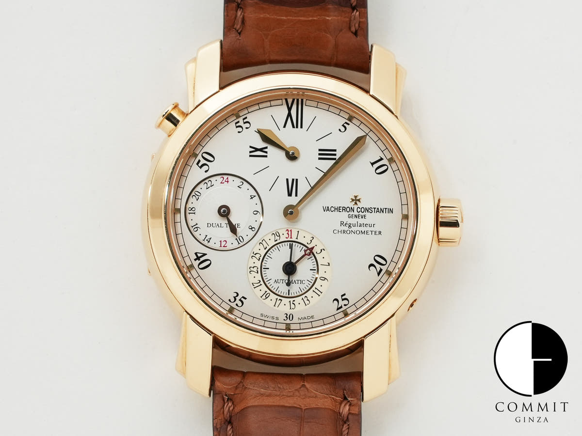 Vacheron Constantin Malta Dual Time Regulator Ref.42005/000J 18KYG Silver Dial Used aery35q4