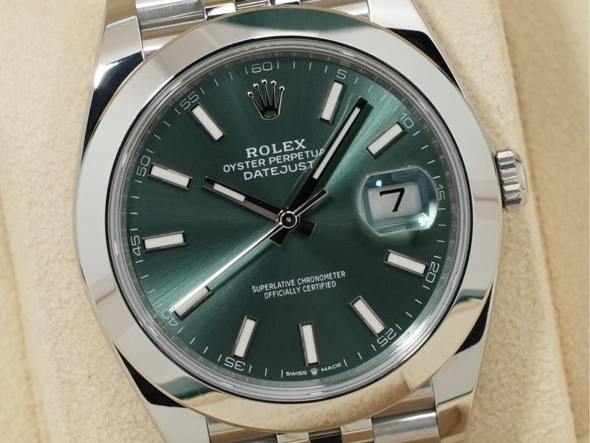 ロレックス デイトジャスト41 Ref.126300 SS ミントグリーン文字盤 中古 tn5gn6jf
