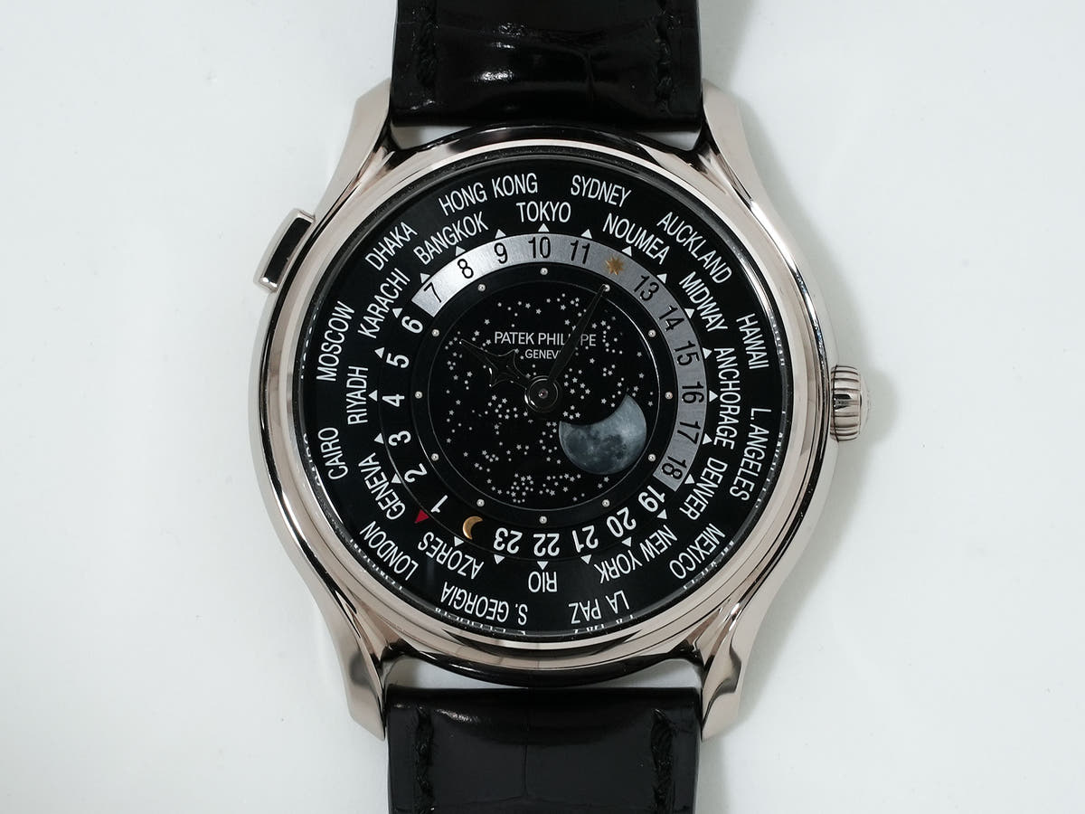 パテックフィリップ コンプリケーション ワールドタイム ムーンフェイズ Ref.5575G-001 18KWG ブラック文字盤 美中古 mcgp8fpa
